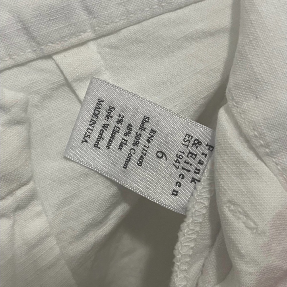Frank & Eileen Wexford Wide Leg Linen Pant size 6 - Picture 5 of 5